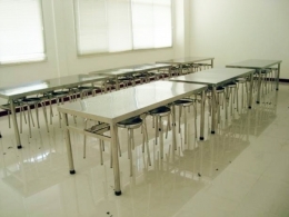 industrial dining table inox