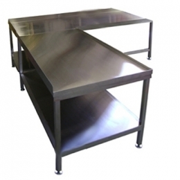 stainless inox corner table