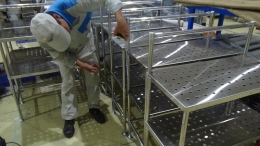 2 tier stainless steel table