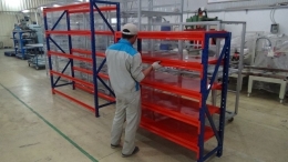 industrial warehouse shelves
