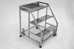 stainless inox ladder trolley