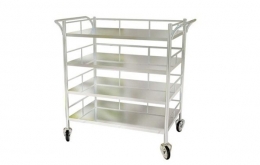 4 tier stainless steel trolley