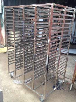 stainless steel tray trolley